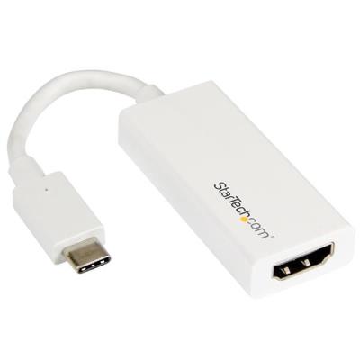 Startech Blanco .Com Adaptador Gráfico Usb-C A Hdmi - Conversor De Vídeo Usb 3.1 Type-C A Hdmi