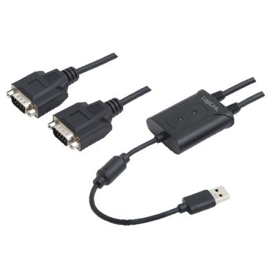 Logilink Adaptador Usb A 2 X Serie Rs232 Au0031