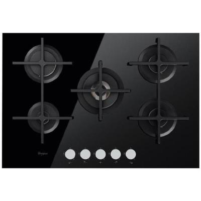 Placa De Gas Whirlpool Goa 7523/nb Hobs 5 Fuegos 75cm Negro