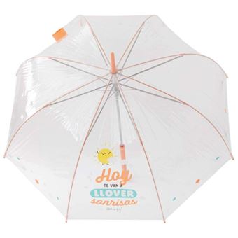 Mr Wonderful Paraguas Transparente – Hoy te van a llover sonrisas Para decorar - Los mejores precios | Fnac