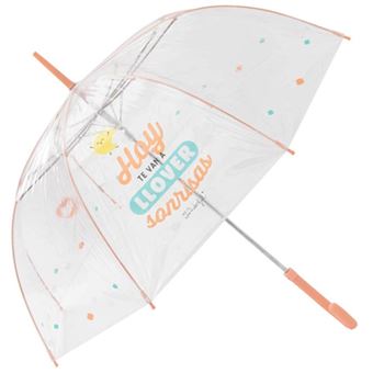 Mr Wonderful Paraguas Transparente – Hoy te van a llover sonrisas Para decorar - Los mejores precios | Fnac