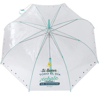 Mr Wonderful Paraguas Grande Transparente – Si el día, extra de energía! - Para - Los mejores precios | Fnac