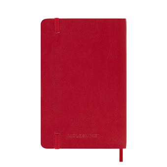 Agenda anual 2024 Moleskine Pocket semana vista tapa blanda Rojo