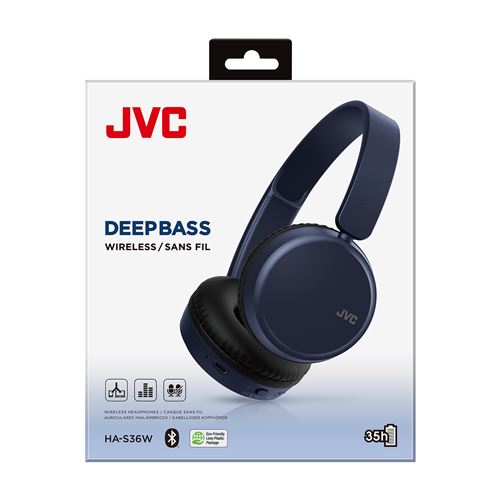 Auriculares inalámbricos jvc ha-s36w - con micrófono - bluetooth - azules