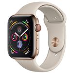 Apple Watch S4 44mm LTE Caja de acero inoxidable en oro y correa deportiva en color Piedra