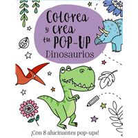 Colorea y crea tu pop-up - Dinosaurios