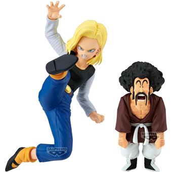 Figura Banprsto Match Makers Dragon Ball Z Android 18 y Mr. Satan - 1
