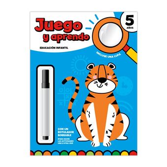Juego Y Aprendo 5 Años Con Lupa Y Rotulador Borrable