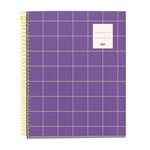 Cuaderno Miquelrius A5 Cuadrículado 100h 70g 4 Bandas Colores Rider Púrpura