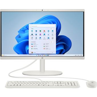 Sobremesa Todo en Uno HP Desktop 22-dg0035ns, Intel® N100, 8GB RAM, 256GB SSD, Intel® UHD, Windows 11 Home, 21,45" FHD Blanco - 1