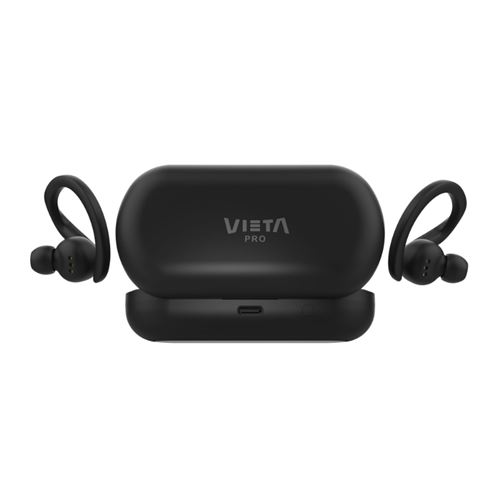 Auriculares True Wireless - Vieta Pro Action 2, 22h Autonomía, Micrófono, IPX5, Control Táctil, Negro