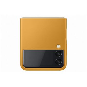 Funda de piel Samsung Leather Cover Mostaza para Galaxy Z Flip3