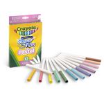 Caja 12 Rotuladores Crayola Súper Tips Lavables Pastel
