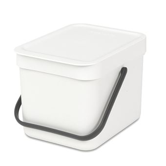 Cubo de basura Brabantia Sort & Go 6 L Blanco