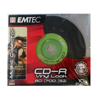 Pack Emteck 10 CD-R Vinyllook 700 MB