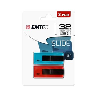 Pendrive Memoria USB Emtec B250 USB 3.0 32GB Pack 2