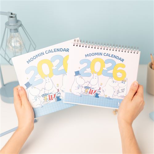 Calendario De Pared 2026 Moomin - Formato Mensual 30x30 Cm, Con Ilustraciones, Espacio Para Anotar Y Fácil De Colgar
