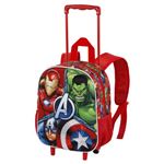 Mochila 3d Con Ruedas Pequeña Marvel Los Vengadores Massive Multicolor