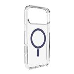Funda de Silicona TPU+PC con MagSafe Puro Lite Mag Transparente y azul oscuro para iPhone 17 Pro