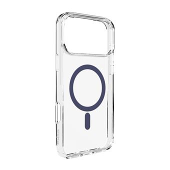 Funda de Silicona TPU+PC con MagSafe Puro Lite Mag Transparente y azul oscuro para iPhone 17 Pro