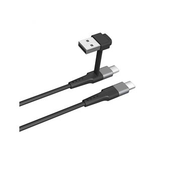 Cable Muvit for change USB-C 60W Negro 1,2 m