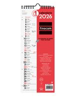 Calendario Pared Escribir Largo Finocam Neutro Ene-dic 2026 Largo M - 130x330 Mm Mes Vista Español