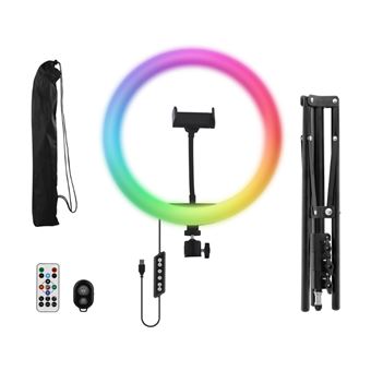 Pack Anillo LED 12" T'nb Influence en color blanco y luz RGB con trípode para estudio