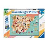 Puzzle Ravensburger Mapa de España y Portugal 100 piezas XXL