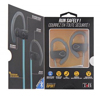 Auriculares Bluetooth Deportivos T'nB Lite Sport Negro