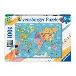 Puzzle Ravensburger Mapamundi 100 piezas XXL