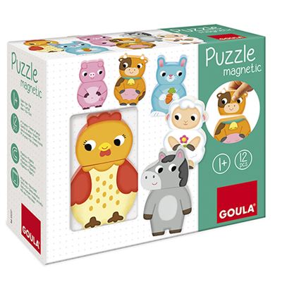 Puzzle magnético Animales granja Diset