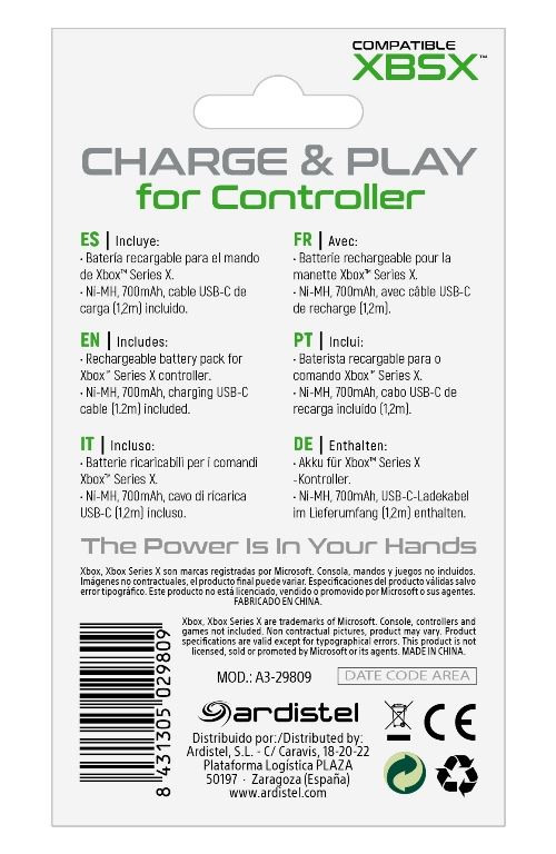 Batería y cable para mando Xbox Series X/S - Conectividad y cargador para  consola - Los mejores precios