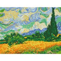 Lienzo de tela Diamond Dotz Wheat Fields (Van Gogh)