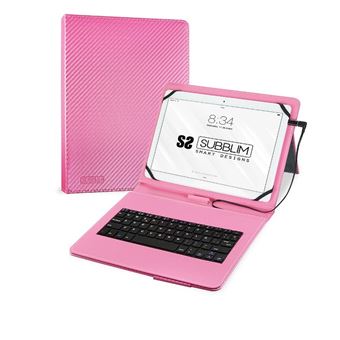 Funda con teclado Subblim Rosa para tablet 10,1''