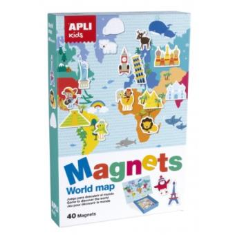 Magnetics Mapa Mundi - 40 fichas magneticas