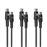 Pack de 3 cables USB-C a USB-C WeFix 60W 50cm, 1m, 2m Negro