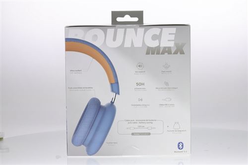 Auriculares Bluetooth T'nB Bounce Max Azul y naranja Auriculares