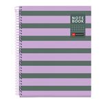 Cuaderno A5 Tapa Extradura 80 Hojas Cuadrícula 5 × 5 Between Lines Ceniza