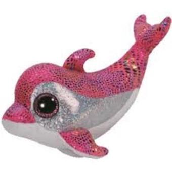 Peluche Beanie Boos Delfín Sparkle Pink 23cm - 1
