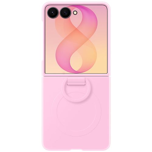 Funda Magnética De Silicona Con Anillo Samsung Rosa Para Galaxy Z Flip8