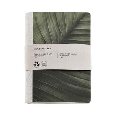 Cuaderno Miquelrius A5 Earth cartón verde liso