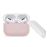 Funda de silicona Puro Rosa + tapa blanco para Apple Airpods Pro_1