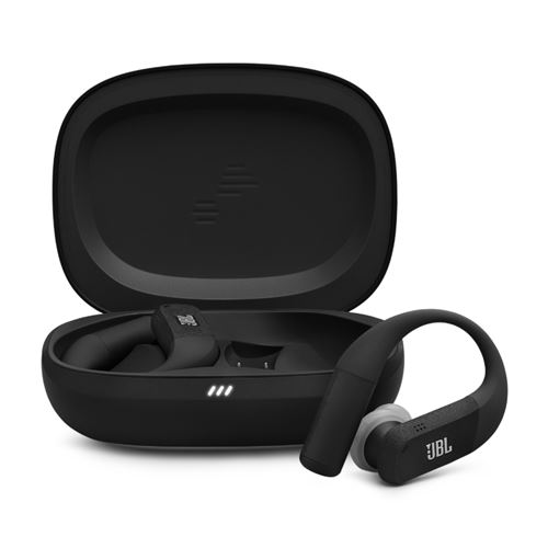 Auriculares deportivos - JBL Endurance Peak 4, Intraurales, Bluetooth, 48h Autonomía, 6 Micrófonos, Cancelación de Ruido Adaptativa, Negro/Gris