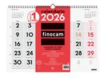 Calendario Pared Números Grandes Finocam Neutro Ene-dic 2026 L - 430x310 Mm Mes Vista Español