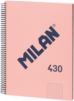 Libreta Espiral Cuadricula 80 Hojas A4 1918 Rosa
