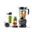 Batidora de vaso Nutribullet Combo NBF500DG 1200W, 3 vasos, batidora personal, cuchilla extractora Easy-Twist, Gris Oscuro