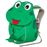 Mochila infantil pequeña Finn la rana verde_0