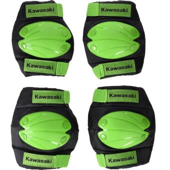 Rodilleras y coderas infantiles Kawasaki Talla M Verde