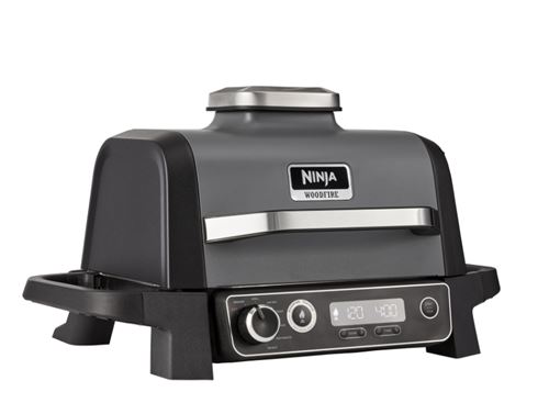 Barbacoa Eléctrica De Exterior Con Ahumador + Freidora De Aire 7 En 1 Ninja Woodfire Og701eu