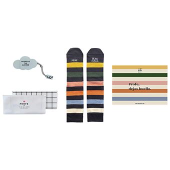 Kit UO Calcetines Profe dejas huella rayas Talla 35-38
